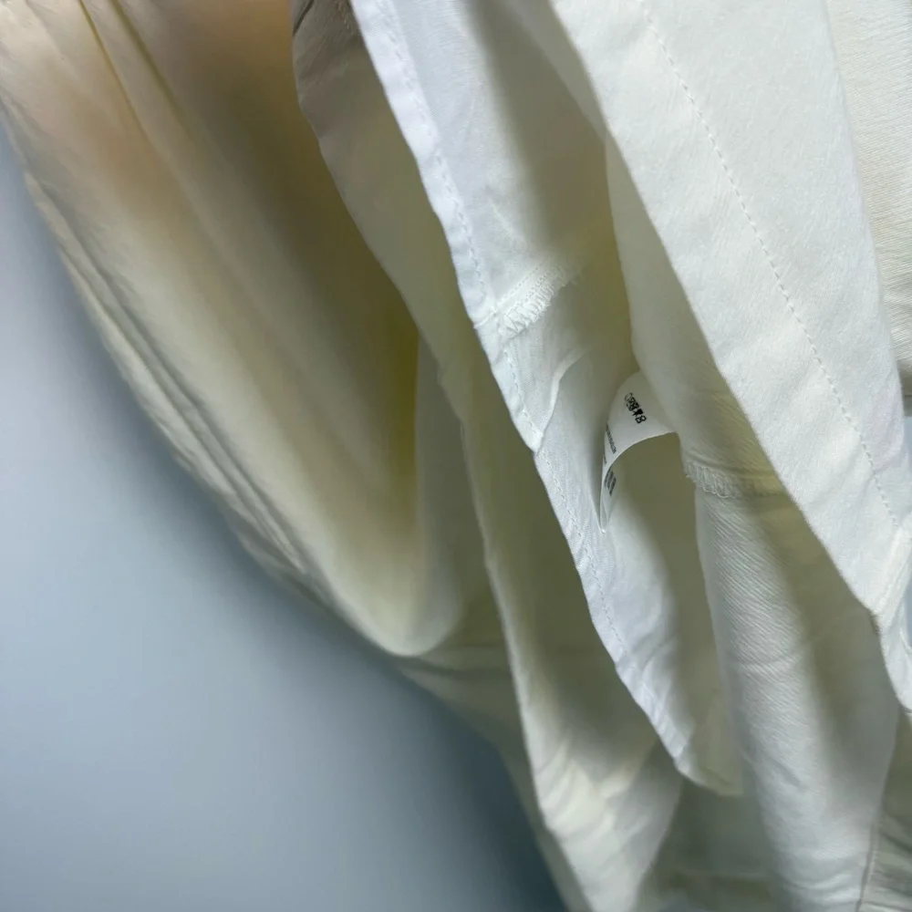 NWT Thread & Supply Maya Cream Dress Button Front Elastic Waist Size L - Picture 13 of 17